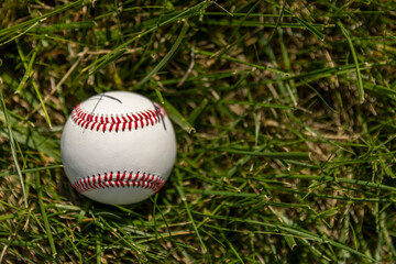 baseball on grass field