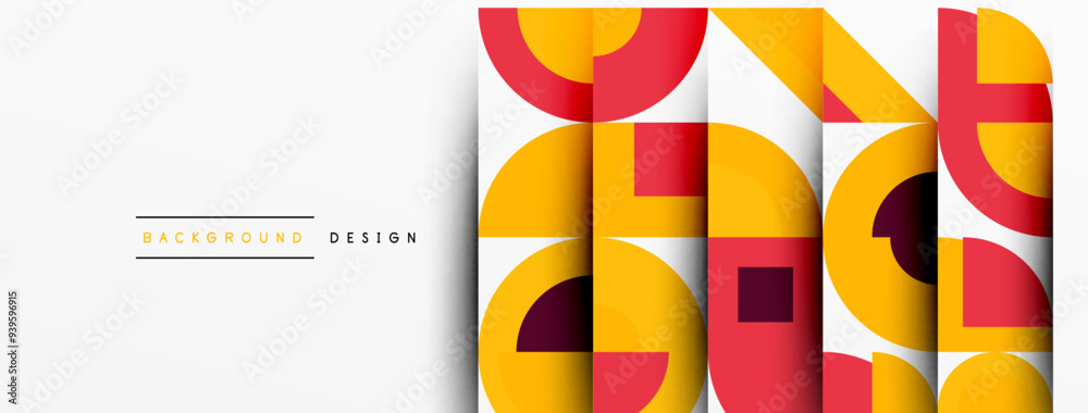 Aufkleber modern geometrical abstract background - circles. business or technology presentation design
