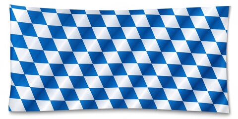 Waving Bavarian Flag with Checkered Pattern, Blue and White, Germany, Bavaria, Flag, Oktoberfest