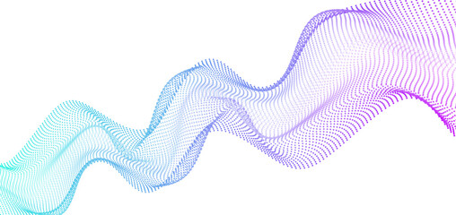 Moving particle with flowing effect design concept. 