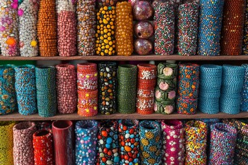 Dikirim Prayer Beads Market Stall Islam Religion Spiritual Symbol