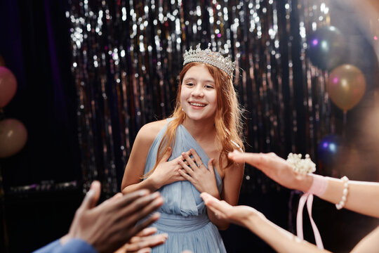 Celebrating birthday with joy and friends in festive atmosphere with sparkling decorations and balloons 