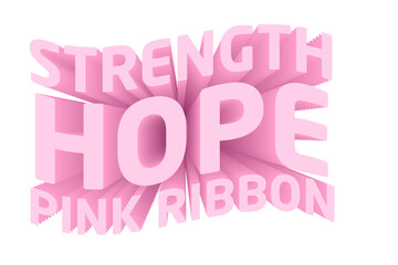 Pinktober Quotes for Breast Cancer Awareness - Strength Hope Pink Ribbon