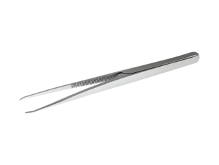 Metal tweezers isolated on transparent or white background