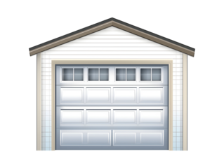 Modern garage exterior isolated on transparent or white background