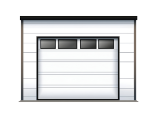 Modern garage isolated on transparent or white background