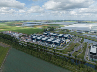 New constructed datacenter AMS 13 and AMS 14 in Middenmeer, muncipality of Hollandse Kroon,...