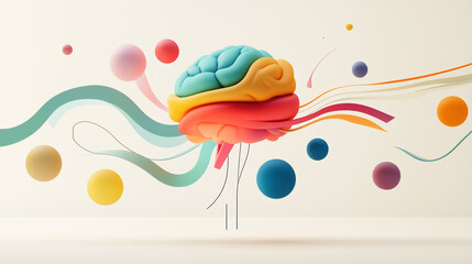 mind mapping expanding creative thoughts, 3D illustration