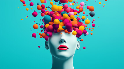 mind mapping expanding creative thoughts, 3D illustration