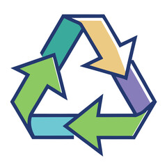 Recycle Logo PNG Vector illustration on white background