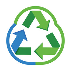 Recycle Logo PNG Vector illustration on white background