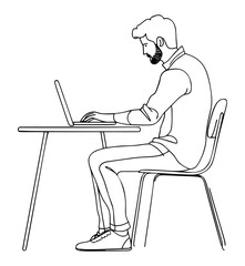 person working on laptop