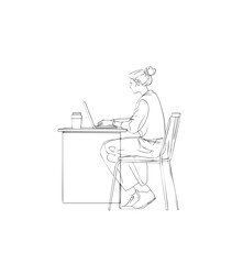 person working on laptop