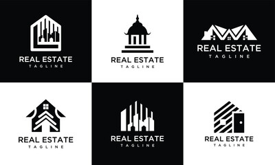 Real Estate Logo Collection, real, real estate, house logo, building logo design