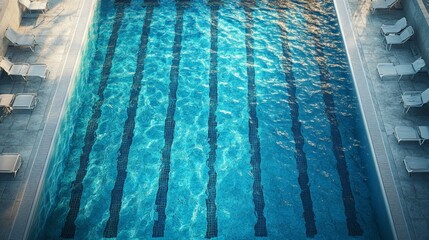 Obraz premium Impressive pool for swimming and relaxation.