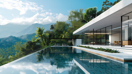 Fototapeta premium luxury swimming pool