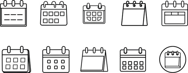 Fototapeta premium Calendar icons vector
