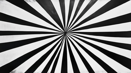 Abstract starburst in black and white, with bold, radiating lines creating a striking, high-contrast effect.