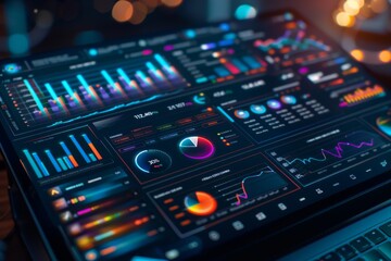Obraz premium Comprehensive dashboard visualizing key performance in indicators
