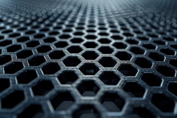 Futuristic metal background with hexagon patterns