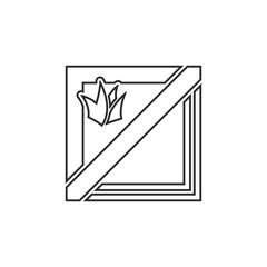 Online game with 3 lanes and 5 roles outlined variation illustration isolated. Vector icon in flat style