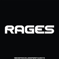 display font alphabet vector set