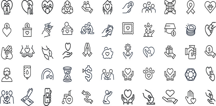 CHARITY & DONATE EDITABLE ICON 
