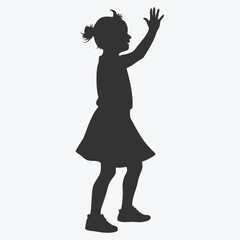 Child Body Silhouette Vector , High-Quality Illustration for Educational and Design Projects