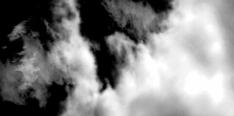 White, Black background of smoke vape mist or smog. Cumulus clouds lens flare fog effect, . Fog or smoke isolated transparent special effect. Vector illustration.