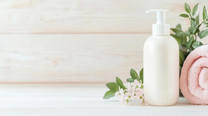 Creamy shampoo with added vitamins for healthy hair, nourishing care, strong and shiny