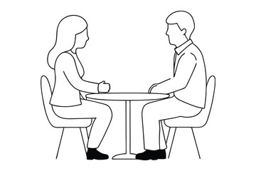 Meetings icon line art with editable vector collections 