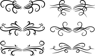 Calligraphic Elements - Black Design Elements, ELEMET VECTOR