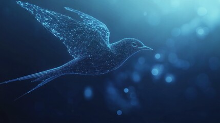 Abstract Bird in Flight - A Digital Artwork