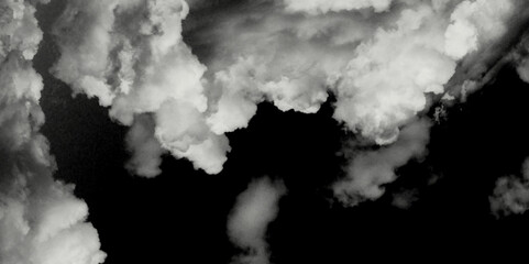  Abstract black and white fantasy watercolor background. splash acrylic black and white background. White fog or smoke on black background,  