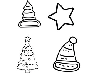 christmas icons set