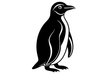 penguin silhouette vector illustration