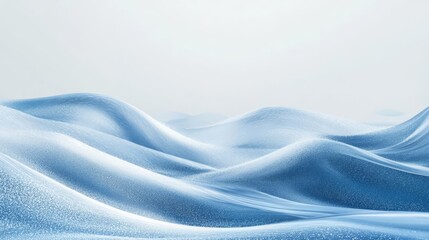 Obraz premium Gentle blue and silver lines creating a snowy landscape effect, Christmas background, serene and wintery