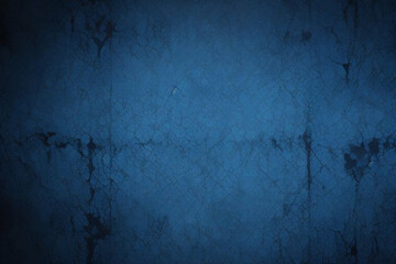 Obraz premium Black dark azure cobalt sapphire blue abstract background. Color gradient. Geometric shape. Wave, wavy curved line. Rough grunge grain noise. Light neon metallic shine shimmer bright. Design. 