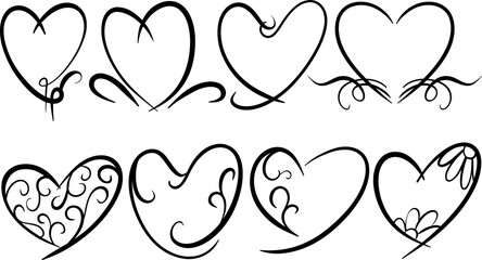 Obraz premium LOVE SHAPED ORNAMENT, LOVE VECTOR