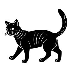 Obraz premium black and white cat