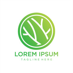 Green garden modern logo inspiration