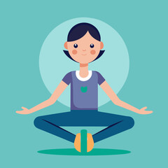 yoga woman vector