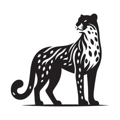 High-Quality Leopard Silhouette Vector Graphics for Digital & Print Projects