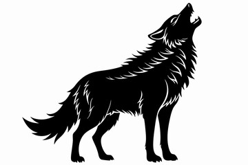 Wolf silhouette vector illustration