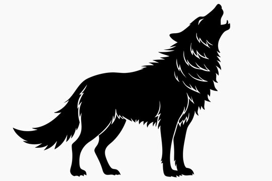 recommend clip art: Wolf silhouette vector illustration