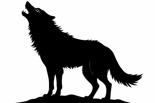 recommend clip art: Wolf silhouette vector illustration