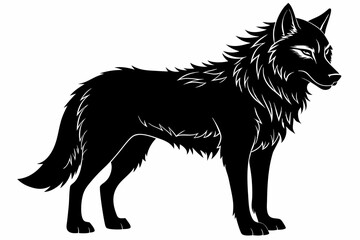 Wolf silhouette vector illustration