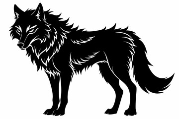 Wolf silhouette vector illustration