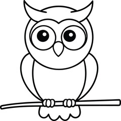 Playful owl graphic illustration ideal for kids coloring books fun and imaginative
