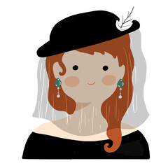 woman face illustration vector